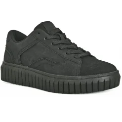 Baskets, Sneakers|STREET LIFE Baskets Plateforme Femme Noir