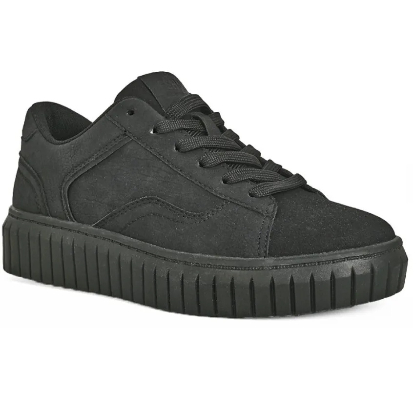Baskets, Sneakers|STREET LIFE Baskets Plateforme Femme Noir