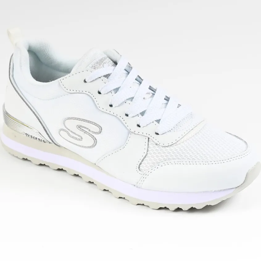 Baskets, Sneakers|SKECHERS Baskets Sneakers Femme Blanc Retros Og 85 Goldn Gurl
