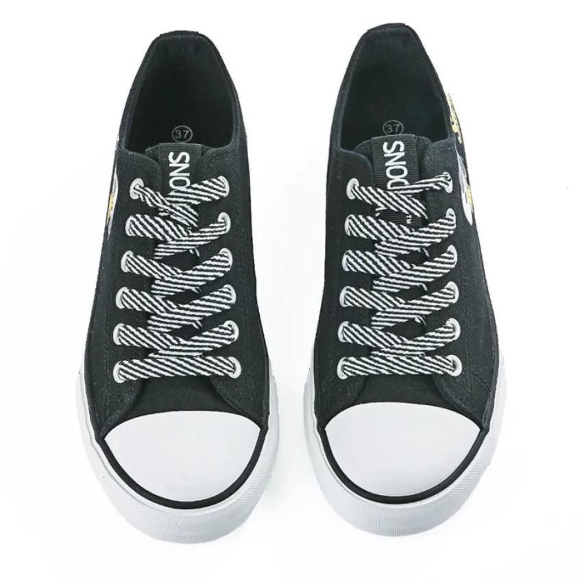 Baskets, Sneakers|SNOOPY Baskets Femme Noir