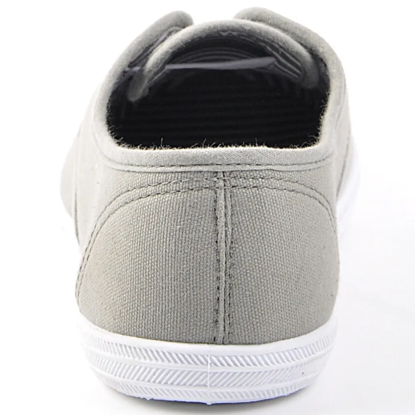 Baskets, Sneakers|STREET LIFE Baskets Tennis Femme En Toile Grise Avec Strass
