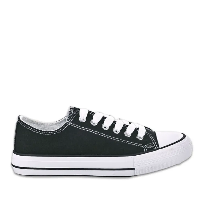 Baskets, Sneakers|STREET LIFE Baskets Tennis Femme Noires Et Blanches