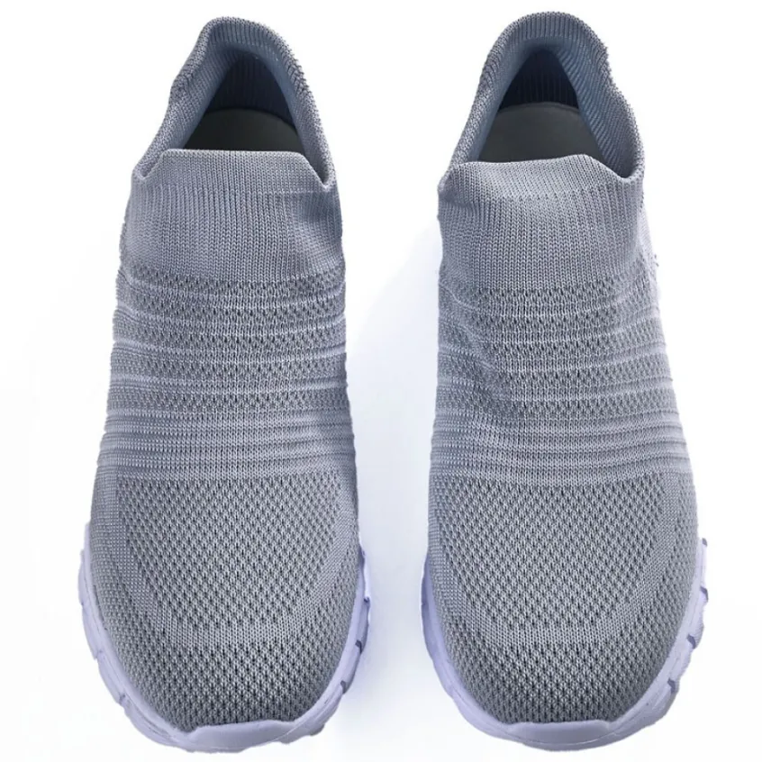 Baskets, Sneakers|STREET LIFE Baskets Ultra Legeres Femme Gris Elastique