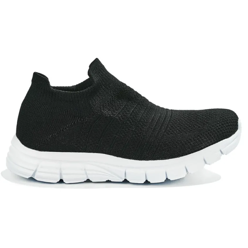 Baskets, Sneakers|STREET LIFE Baskets Ultra Legeres Femme Noir Elastique