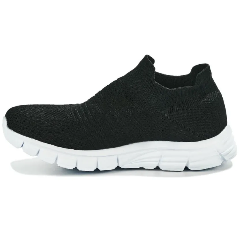 Baskets, Sneakers|STREET LIFE Baskets Ultra Legeres Femme Noir Elastique