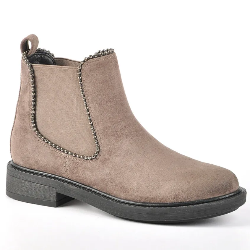 Boots, Bottines|VICE VERSA Boots Femme Avec Elastiques Gris