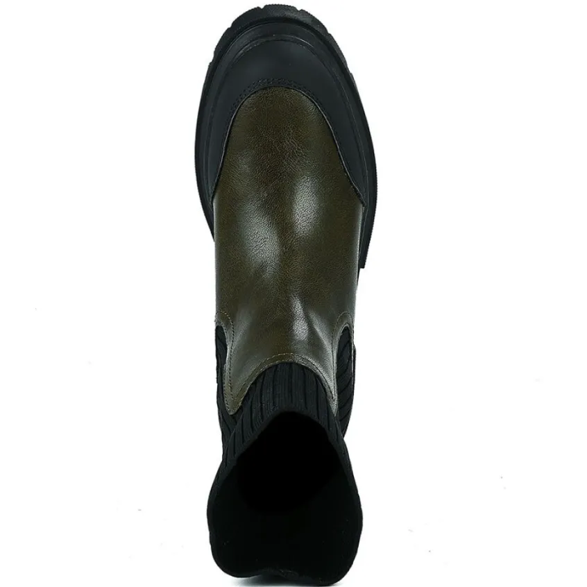 Boots, Bottines|VICE VERSA Boots Femme Kaki