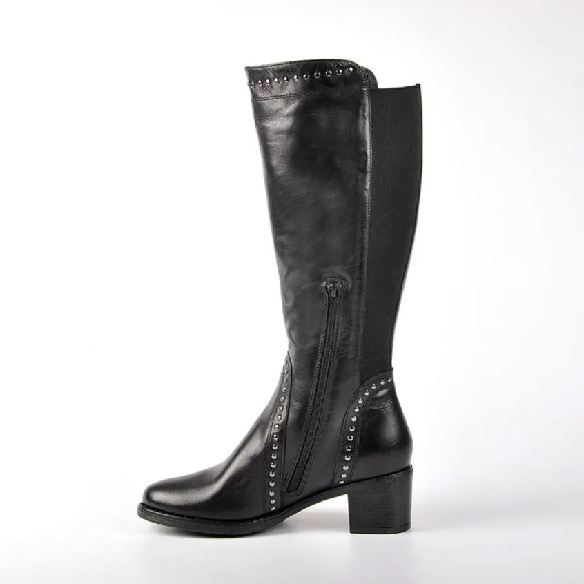 Bottes, Cuissardes|TIPO ALTO Bottes A Talons Avec Elastiques Noir
