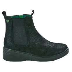 Chaussures Confort|ECO BIO VEGAN Bottes Compensees Femme Noir