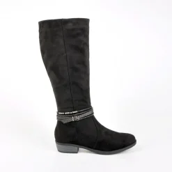Chaussures Confort|SCALINA Bottes Plates Noir