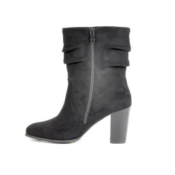 Boots, Bottines|MASCARA Bottines A Talons Avec Tige Plissee Noir
