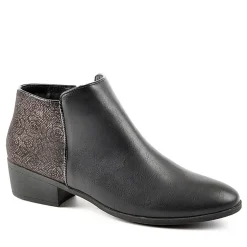 Chaussures Confort|SCALINA Bottines A Talons Bi-Matieres Noir
