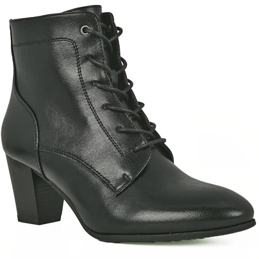 Boots, Bottines|MASCARA Bottines A Talons Femme Noir Avec Fermeture Eclair