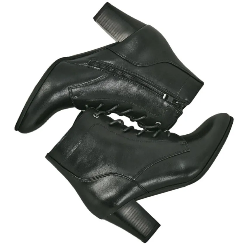 Boots, Bottines|MASCARA Bottines A Talons Femme Noir Avec Fermeture Eclair