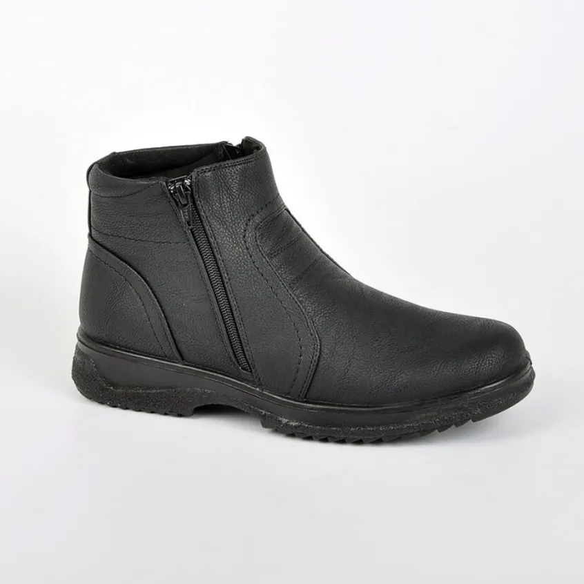 Boots, Bottines|OUTSHOES Bottines Avec Zip Pratique Sur Le Cote Noir