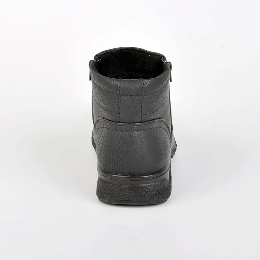 Boots, Bottines|OUTSHOES Bottines Avec Zip Pratique Sur Le Cote Noir