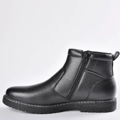 Boots, Bottines|OUTSHOES Bottines Avec Zip Pratique Sur Le Cote Compagnie Noir