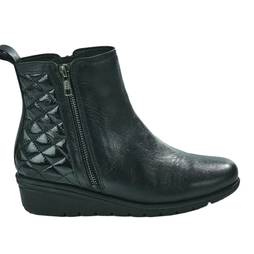 Chaussures Confort|SCALINA Bottines Compensees Femme Noir