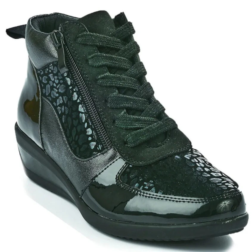Chaussures Confort|LADY CONFORT Bottines Compensees Femme Noir