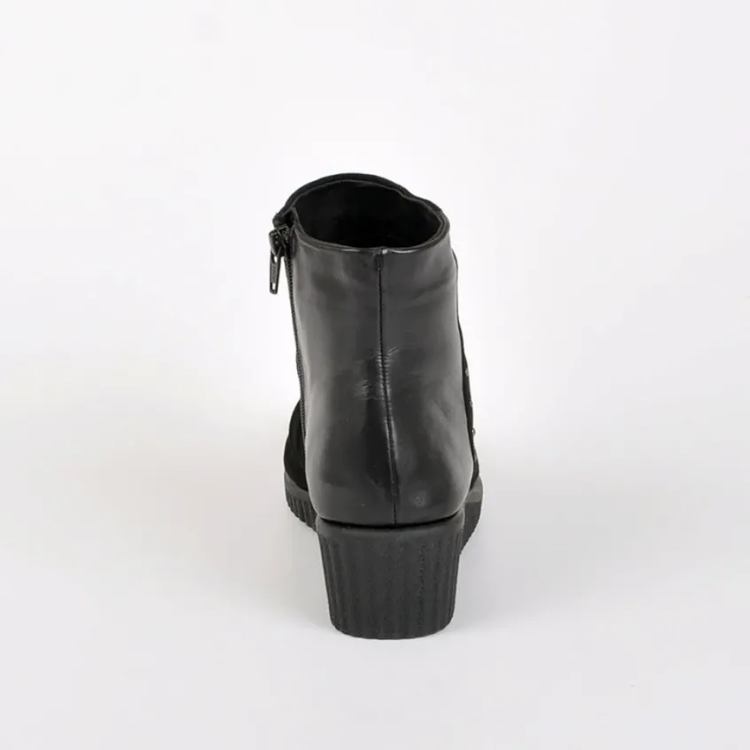 Chaussures Confort|SCALINA Bottines Compensees Semelles Souples Noir