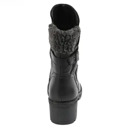Boots, Bottines|VICE VERSA Bottines Femme A Talons Avec Col Fausse Fourrure Noir