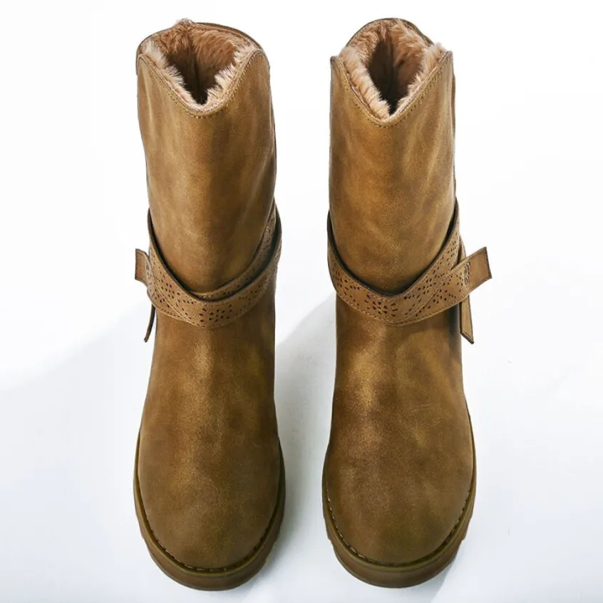 Chaussures Confort|SKECHERS Bottines Femme Beige