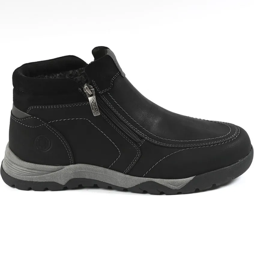 Boots, Bottines|RELIFE Bottines Homme Avec Zip Pratique Sur Le Cote Noir