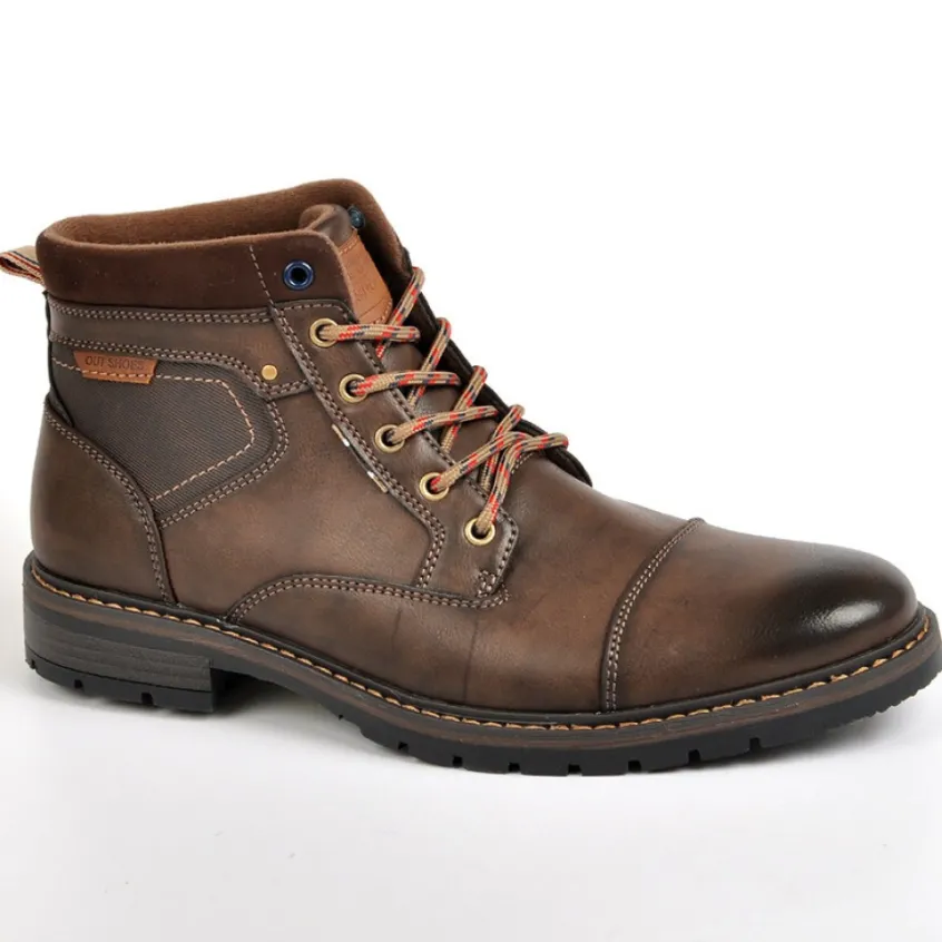Boots, Bottines|OUTSHOES Bottines Homme Marron