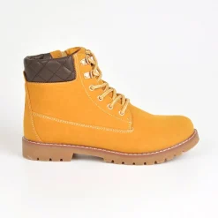 Boots, Bottines|OUTSHOES Bottines Plates Avec Col Contrastant Camel
