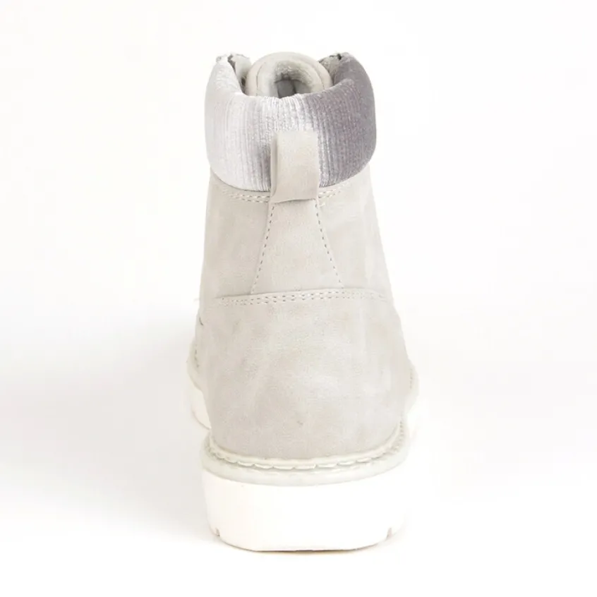 Boots, Bottines|OUTSHOES Bottines Plates Avec Col Velours Gris