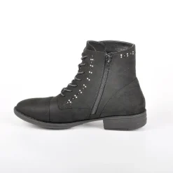 Boots, Bottines|VICE VERSA Bottines Plates Avec Strass Noir