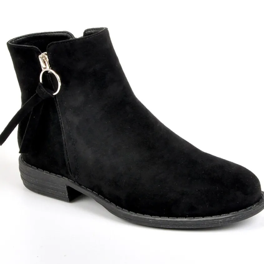 Boots, Bottines|VICE VERSA Bottines Plates Avec Zip Decoratif Noir