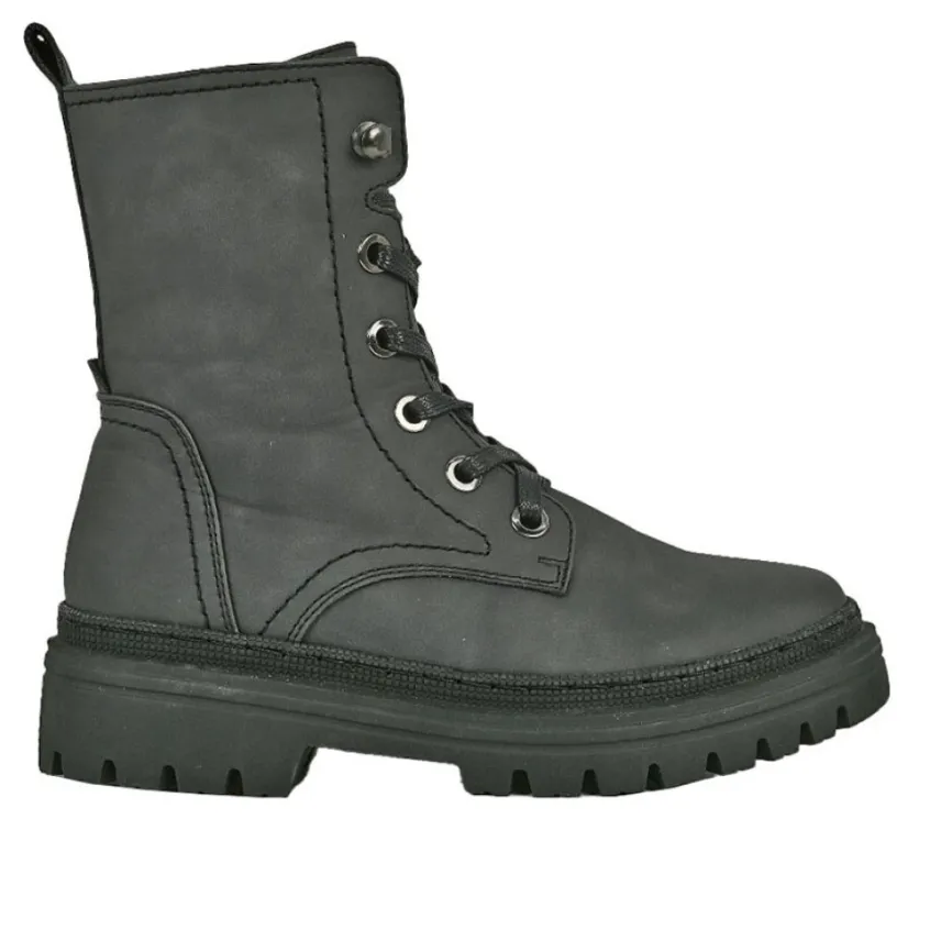 Boots, Bottines|OUTSHOES Bottines Plates Femme Noir A Semelle Crantee