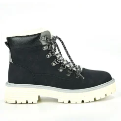 Boots, Bottines|OUTSHOES Bottines Plates Femme Noir