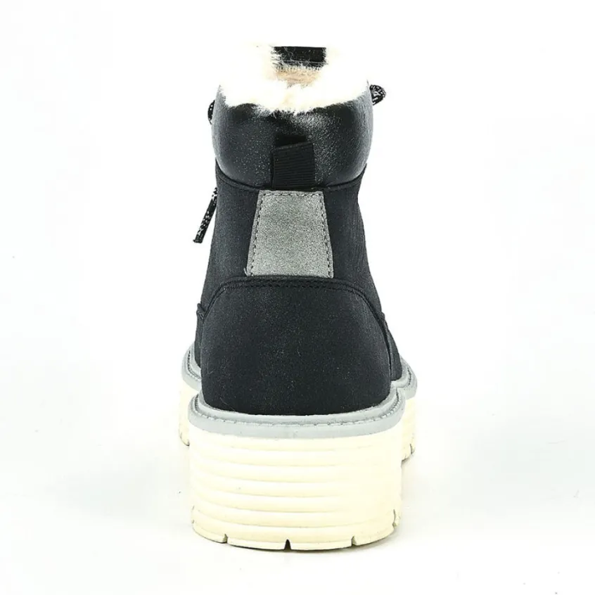 Boots, Bottines|OUTSHOES Bottines Plates Femme Noir