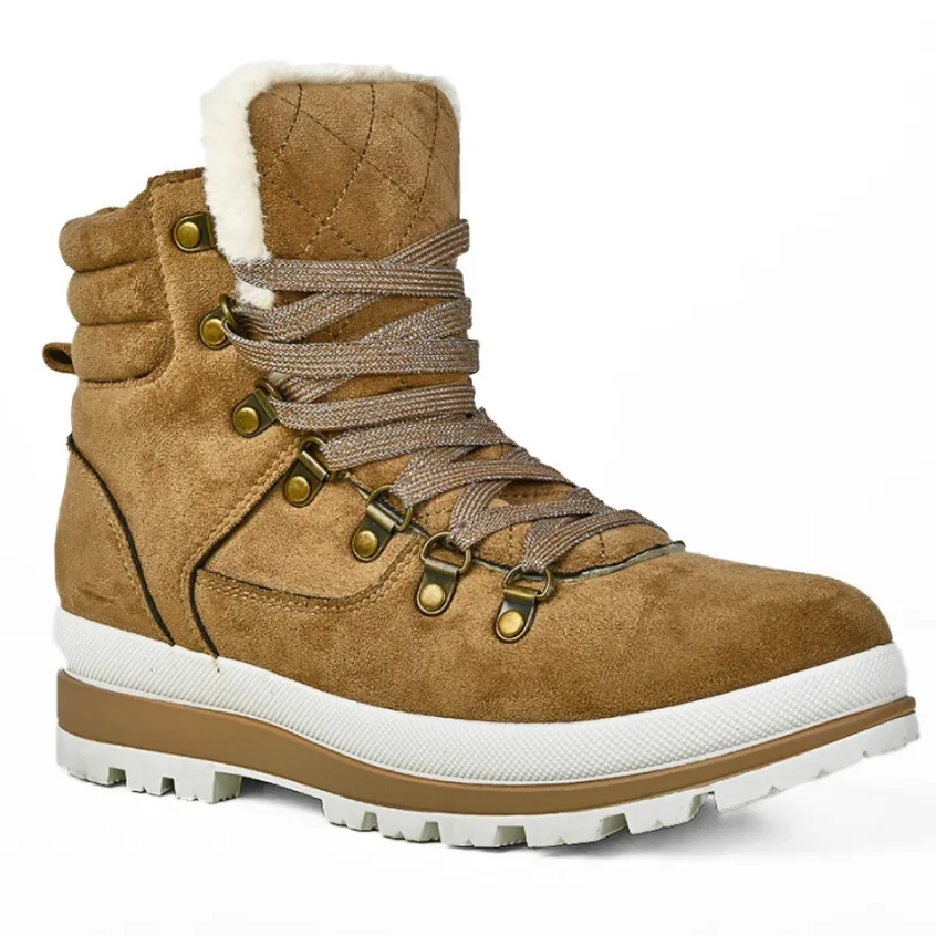 Boots, Bottines|OUTSHOES Bottines Plates Femme Beige