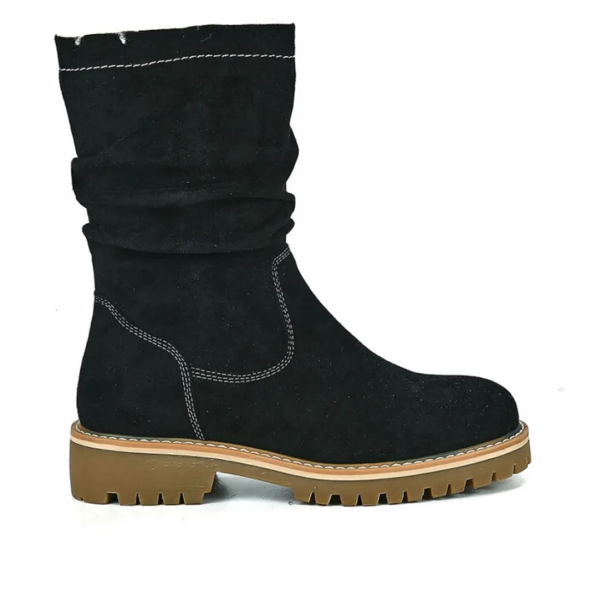 Boots, Bottines|OUTSHOES Bottines Plates Femme Noir