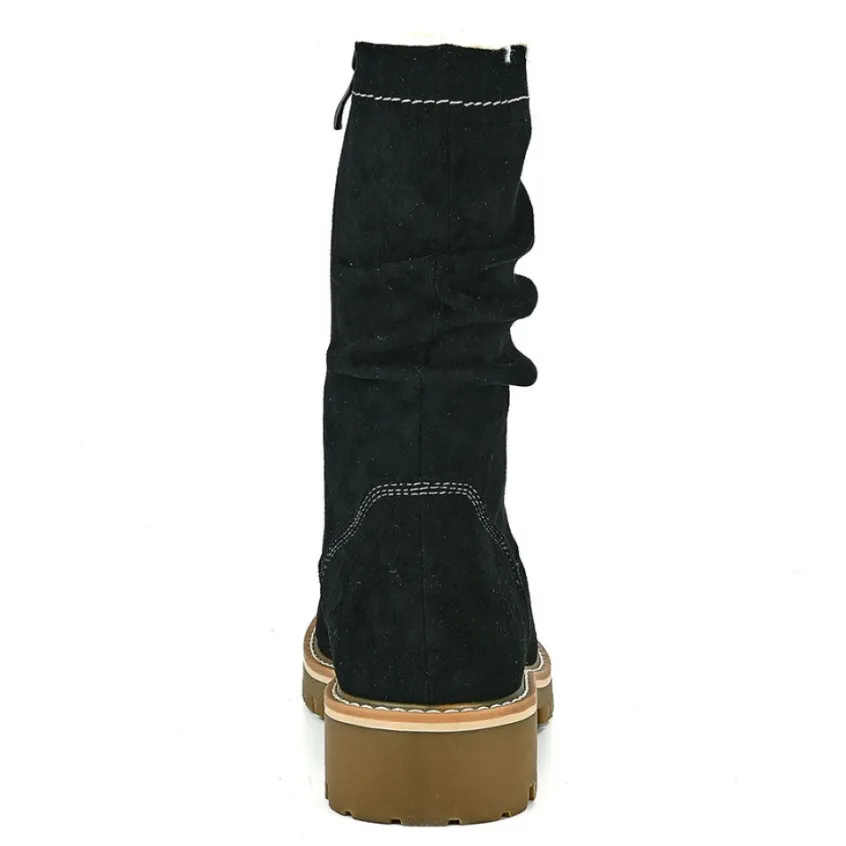 Boots, Bottines|OUTSHOES Bottines Plates Femme Noir