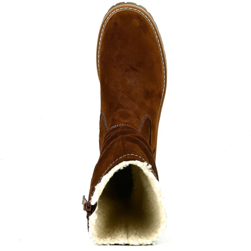 Boots, Bottines|OUTSHOES Bottines Plates Femme Camel