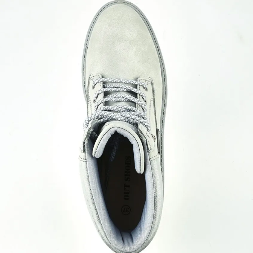 Boots, Bottines|OUTSHOES Bottines Plates Femme Gris