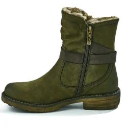 Chaussures Confort|RELIFE Bottines Plates Femme Kaki