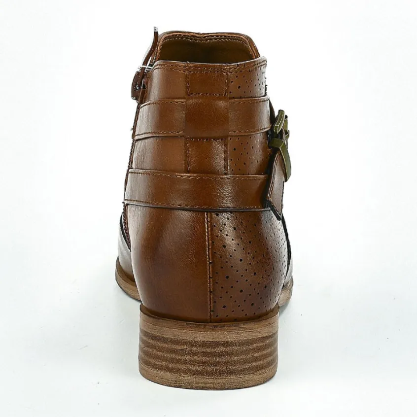 Boots, Bottines|VICE VERSA Bottines Plates Femme Camel