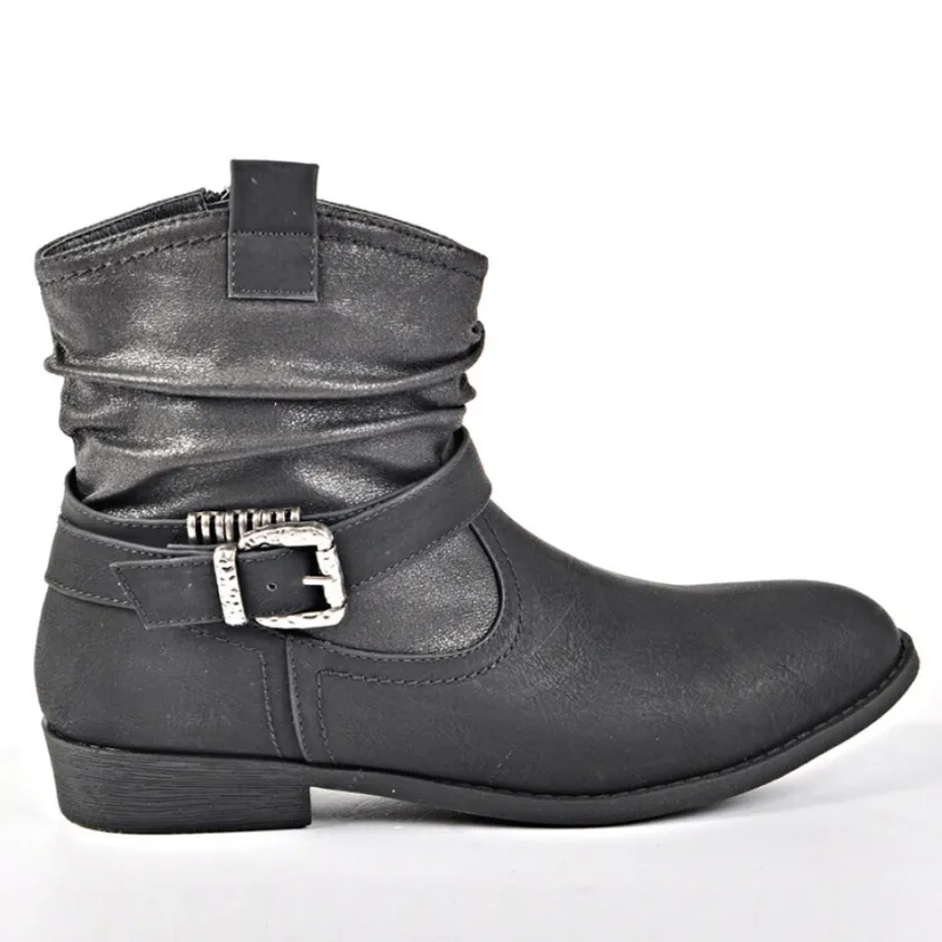 Boots, Bottines|VICE VERSA Bottines Plates Noir
