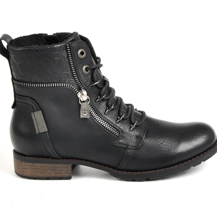 Chaussures Confort|SCALINA Bottines Plates Noir