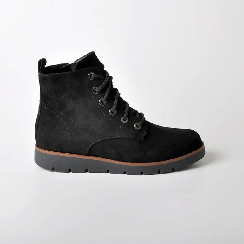 Chaussures Confort|SCALINA Bottines Plates Noir