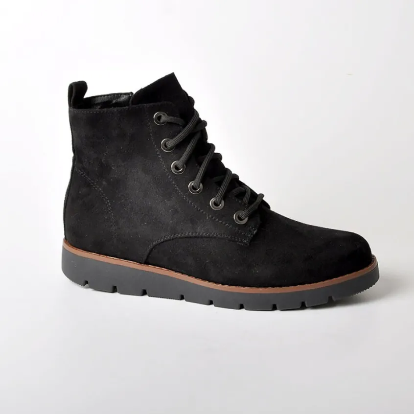 Chaussures Confort|SCALINA Bottines Plates Noir