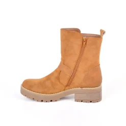 Boots, Bottines|OUTSHOES Bottines Plates Semelles Crantees Marron