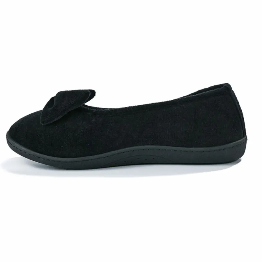 Chaussons|ISOTONER Chaussons Femme Avec Noeuds Noir