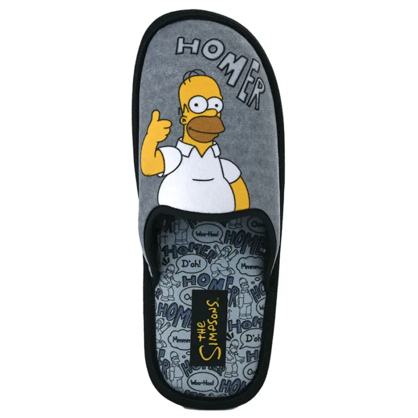 Chaussons|SIMPSONS Chaussons Homme Gris