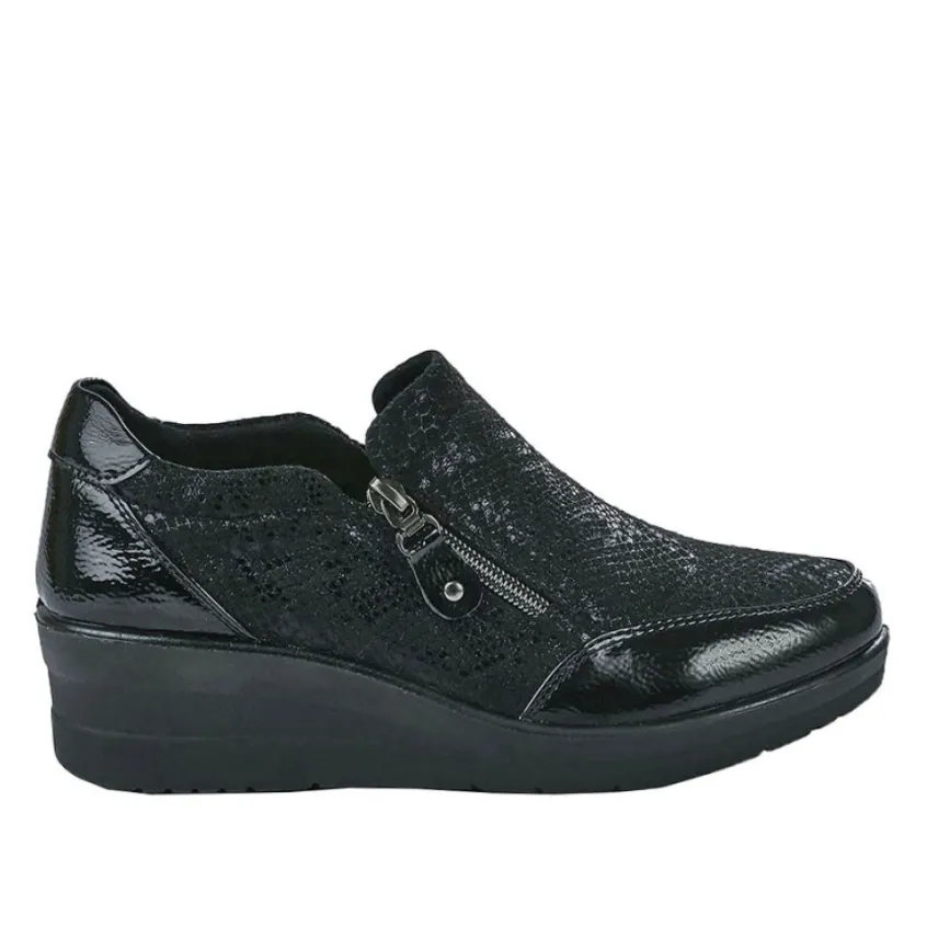 Chaussures Confort|LADY CONFORT Chaussures Confort Avec Elastiques Noir